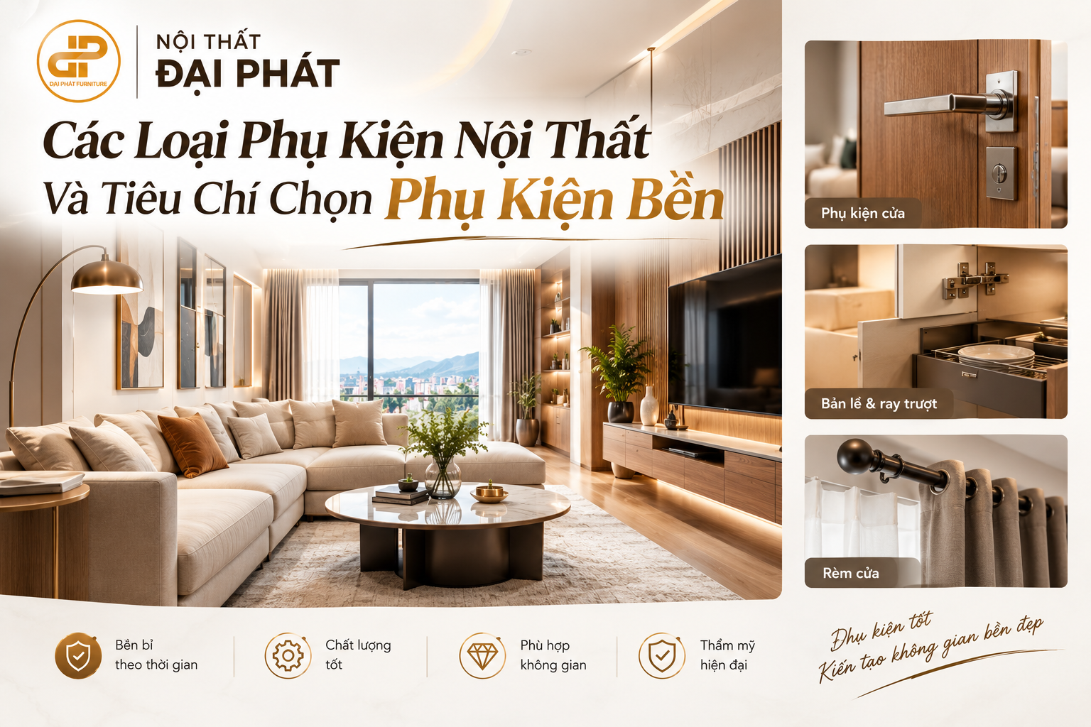 Các Loại Phụ Kiện Nội Thất Và Tiêu Chí Chọn Phụ Kiện Bền | Nội Thất Đại Phát